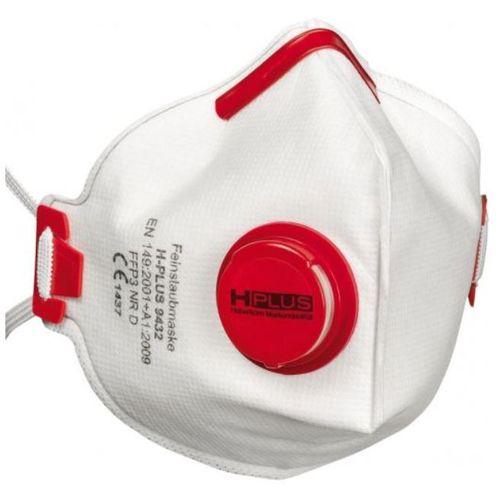 Zaštitna maska / respirator H-Plus Fold 9442 FFP 3 NR D, s ventilom za izdah, pak 15 kom, EN 149 slika 1