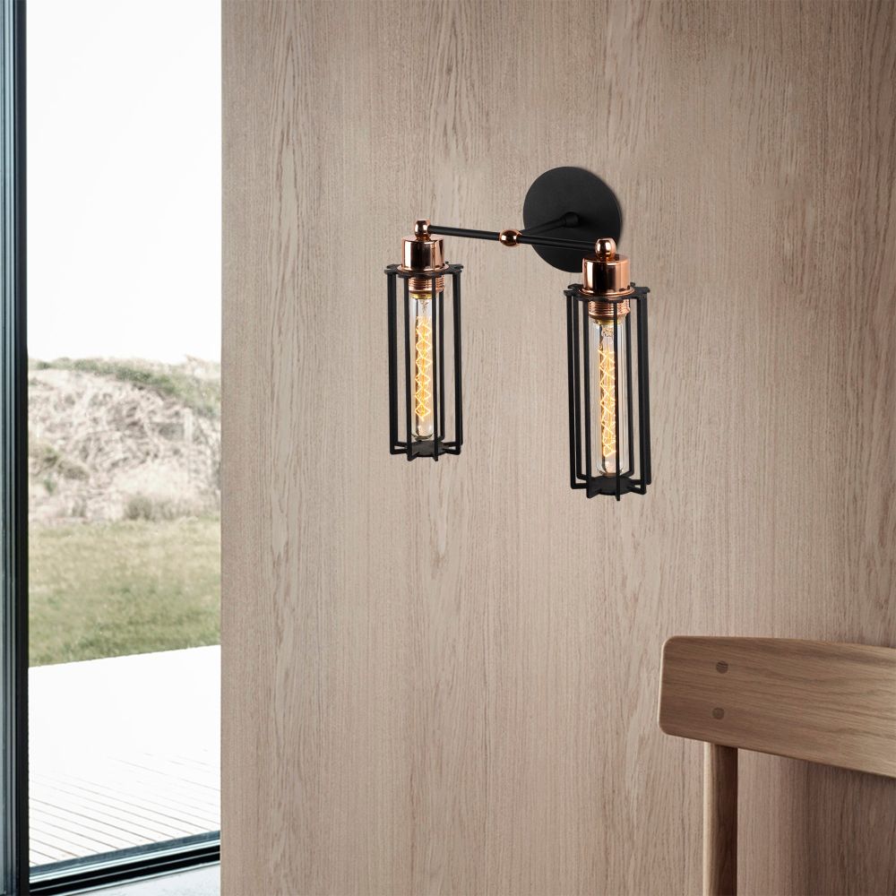Likya - N-1023 Crna Zidna Lampa slika 1