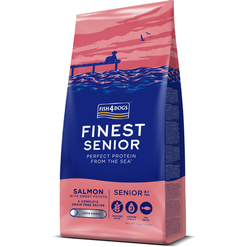 Fish4Dogs Finest SENIOR Salmon & Sweet potato, large kibble - Losos i batat, veliko zrno, 6 kg slika 1