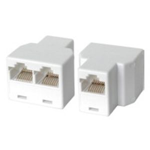 Adapter NEDIS, RJ45 (Ž) na 2x RJ45 (Ž), bijeli