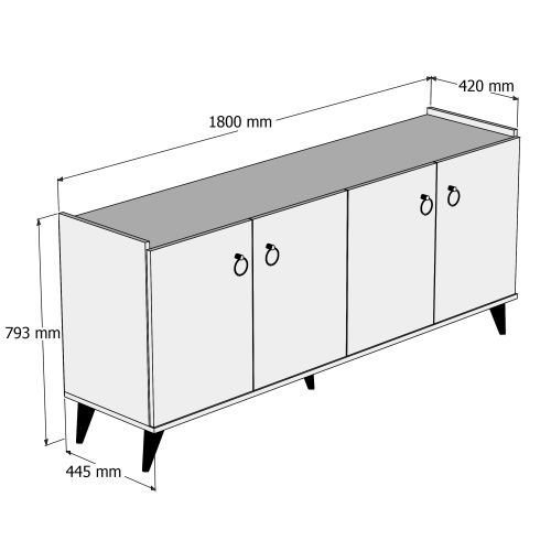 Hanah Home KSL0102 Konzolni Sto Atlantic Pine slika 4