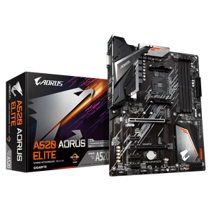 Gigabyte A520 AORUS ELITE AM4 A520 Chipset, 4 xDDR4, Supports AMD Ryzen 5000 Series/ Ryzen 5000 G-Series/ Ryzen 4000 G-Series and Ryzen 3000 Series Processors