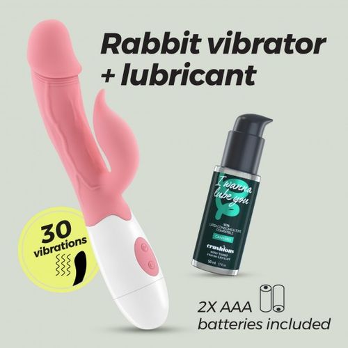 CRUSHIOUS MOCHI RABBIT VIBRATOR PINK WITH WATERBASED LUBRICANT INCLUDED slika 8