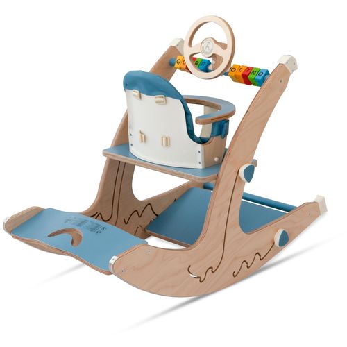 QuarttoLino 7u1 dječja stolica za bebe i djecu plava sa volanom slika 9