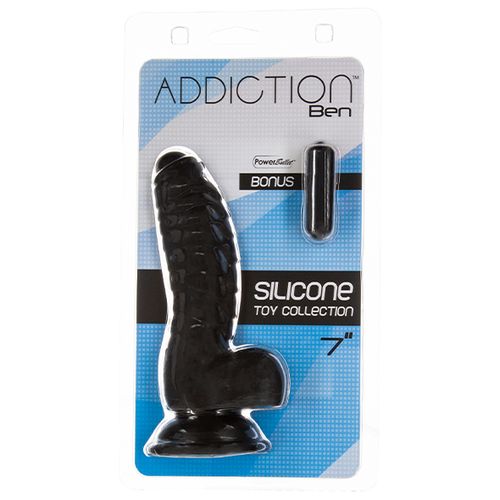 Dildo Addiction - Ben, 18 cm, crni slika 7