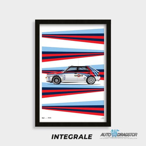 POSTER "LANCIA DELTA HF INTEGRALE RALLY" 50x70CM slika 1