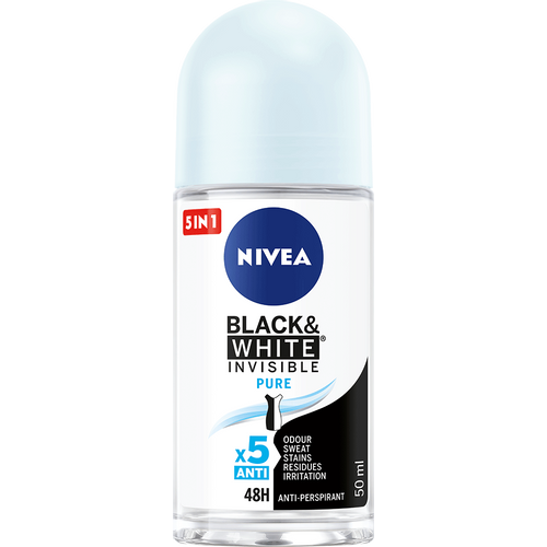 NIVEA Black&White Invisible Pure dezodorans roll-on 50ml slika 1