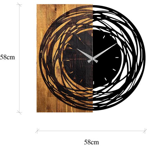 Wallity Wooden Clock 39 Light Walnut
Black Decorative Wooden Wall Clock slika 7