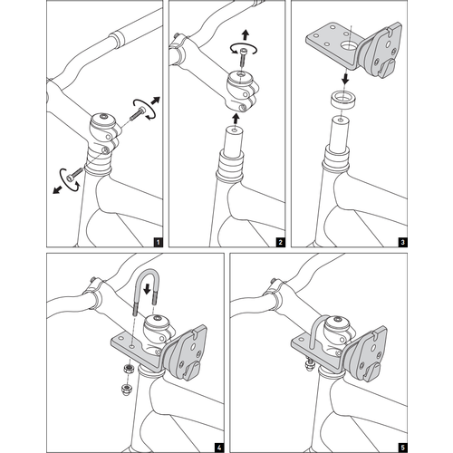 Thule Yepp Mini Ahead Adapter nosač sjedalice za lule volana koje nemaju dovoljno mjesta za montažu slika 3