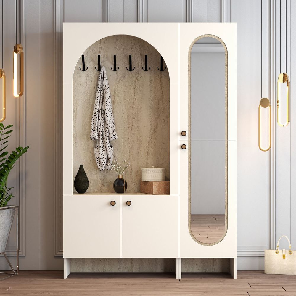 Hall Stand Palermo - Krem Travertin slika 1