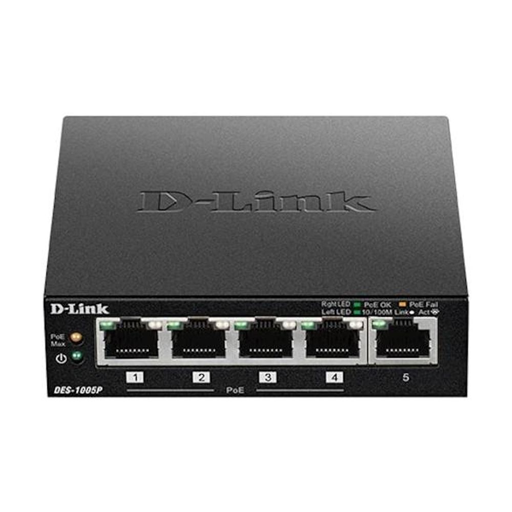 DLINK Switch 5-Port PoE Fast Ethernet Unmnged Desktop slika 1