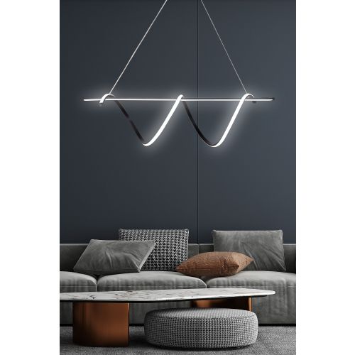 Tauri Black-White Light Black Chandelier slika 1