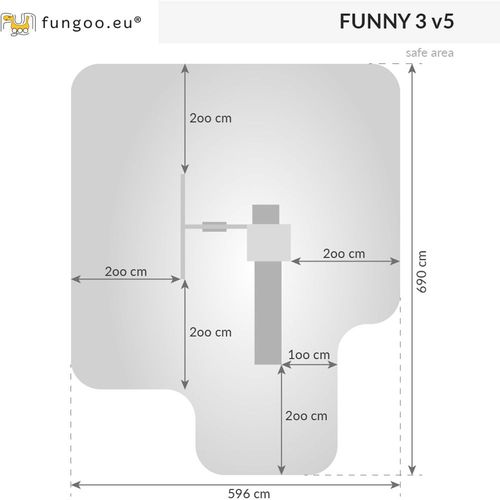 Fungoo Set Funny 3 s peščanikom i ljuljaškom - drveno dečije igralište slika 4