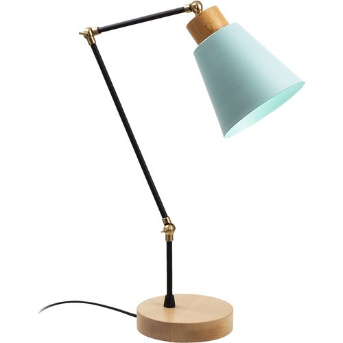 Opviq Stolna lampa MANAGVATI tirkizna, drvo-metal, 14 cm, visina 52 cm, duljina kabla 200 cm, E27 40 W, Manavgat - N-597 slika 5