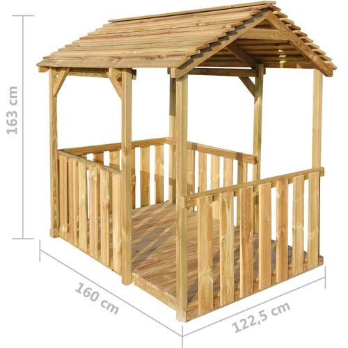 Vrtna kućica za igru 122,5 x 160 x 163 cm od borovine slika 9