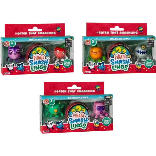 Pinata Smashlings : SMASHLINGS - S1 FIGURICE WINDOW BOX 3PK - sort slika 2