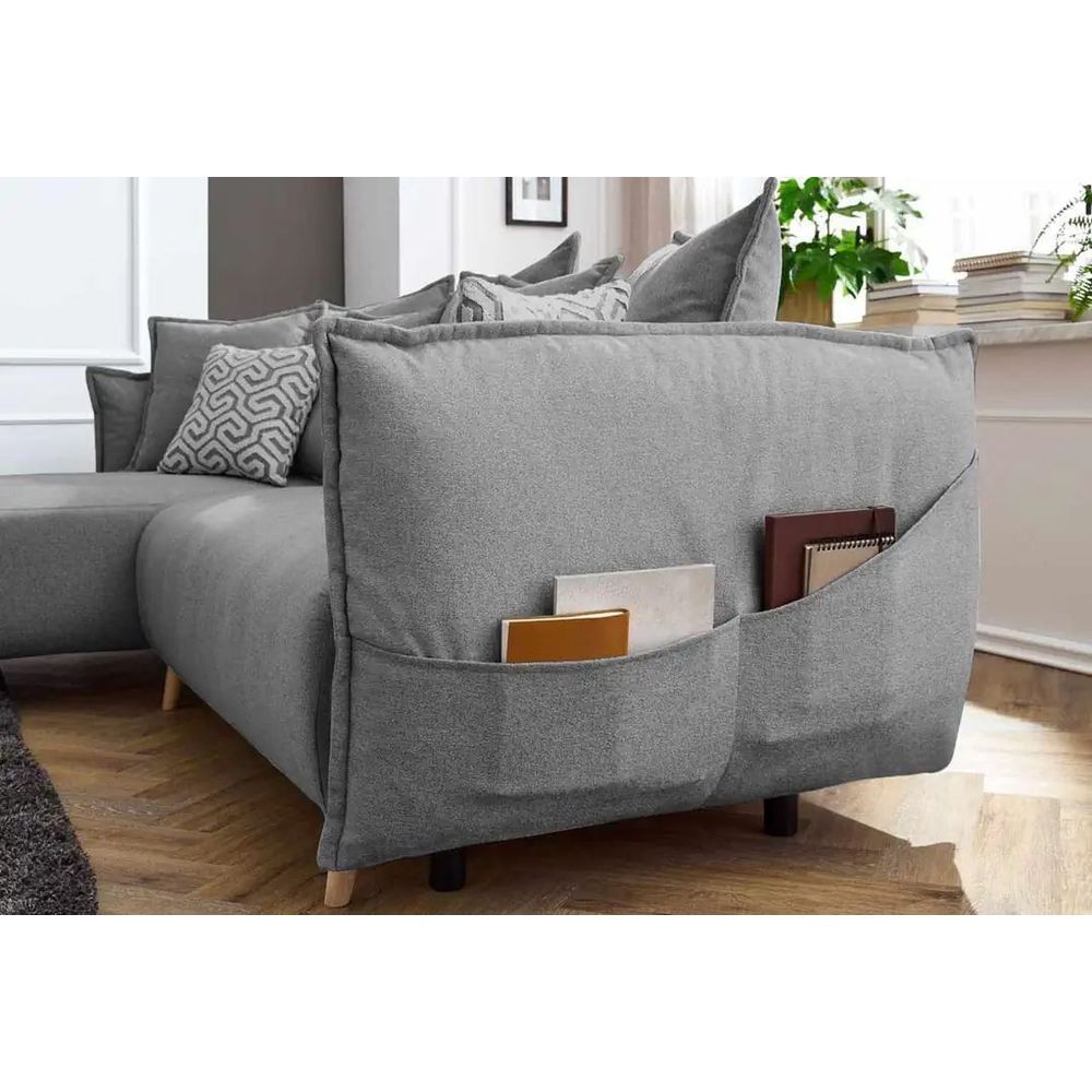 Ugaona Sofa Puffy - boja: siva slika 4