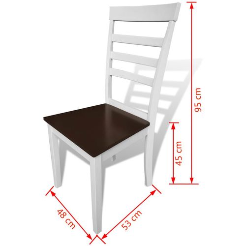 7-dijelni blagovaonski set s produžetkom za stol smeđe-bijeli slika 30