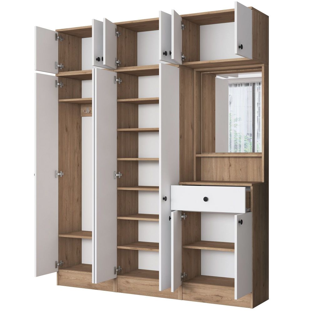 Hall Stand EA142 - 3451, boja / nijanse orah, bijela slika 10