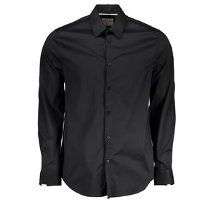 GUESS JEANS MEN'S LONG SLEEVE SHIRT BLACK