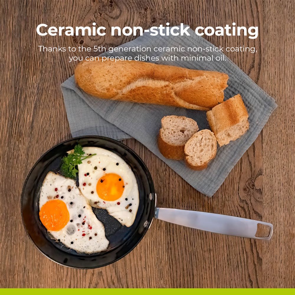 BE Living Set tava Essential Black 24-28 cm troslojni nehrđajući čelik slika 6