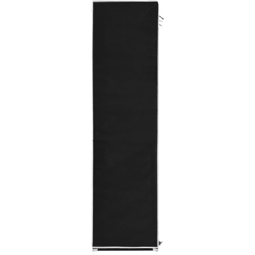 282453 Wardrobe with Compartments and Rods Black 150x45x175 cm Fabric slika 15