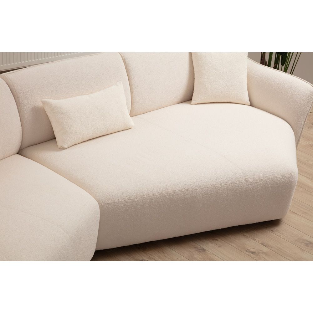 Ugaona garnitura Mentıs Corner 5 (L1+Cx+2Xr) u krem boji slika 3