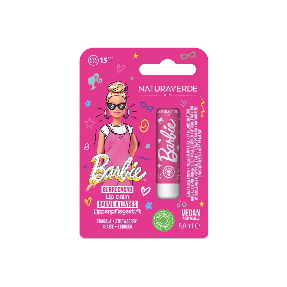 Naturaverde Kids Barbie Balzam za usne jagoda 5ml slika 1