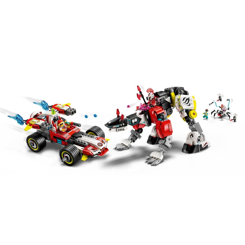 LEGO 71497 Cooperov robotski tigar i Zeroov sportski auto slika 5