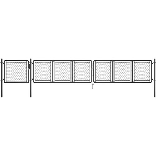 Vrtna vrata čelična 75 x 495 cm antracit slika 11