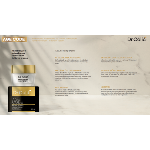 Dr Colić Age Code revitalizujuća noćna krema 50ml slika 2