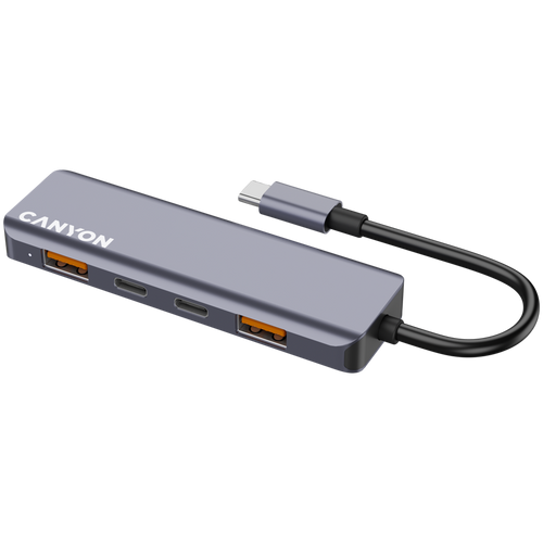 CANYON hub DS-18 5in1 USB-C Grey slika 1