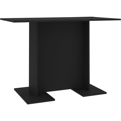 Blagovaonski stol crni 110 x 60 x 75 cm od iverice slika 2