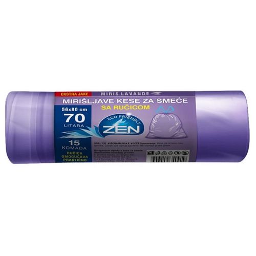 Zen kese za smeće 56CMX80CM 70L sa ručicom miris lavanda slika 1