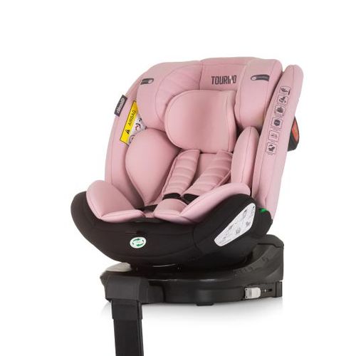 Chipolino autosjedalica I-SIZE 40-150 cm ISOFIX 360 "TOURINO" flamingo slika 1