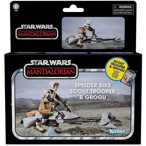 Star Wars the Mandalorian Speeder Bike Scout Trooper & Grogu figure 9cm slika 10