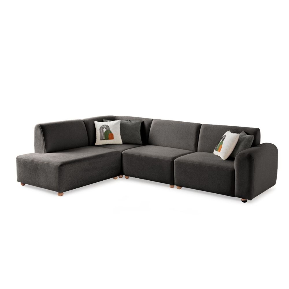 Ugaona Sofa S-Loft Lijeva - boja: antracit slika 11