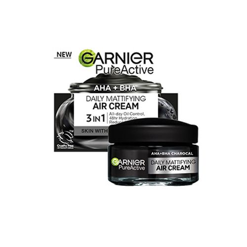 Garnier Pure Active Charcoal Air matirajuća krema protiv nepravilnosti 50ml slika 2