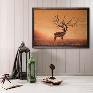 Wallity Drvena uokvirena slika, Stag Tree XL