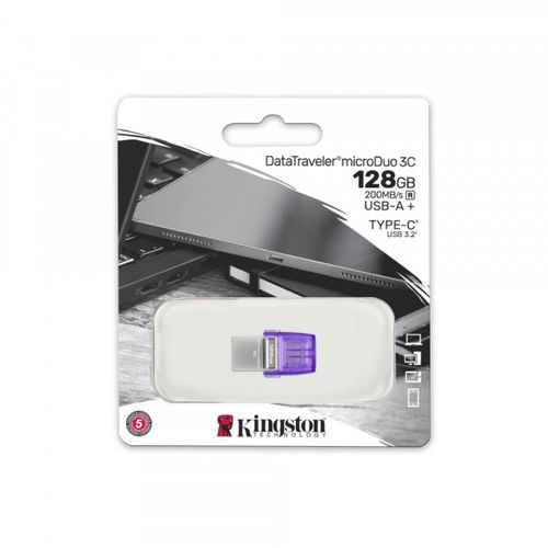 Flash USB 128GB Kingston DUO USB A + USB C 3.2 slika 2