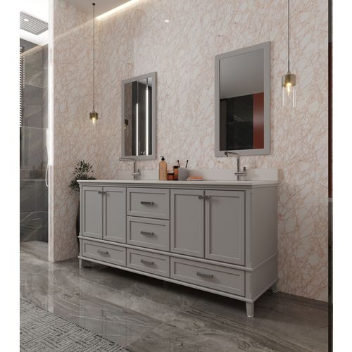 Hanah Home Yukon 72 - Grey Grey Bathroom Furniture Set (3 Pieces) slika 3