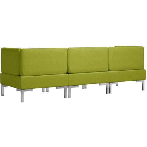 3-dijelni set sofa od tkanine zeleni slika 28
