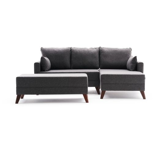 Atelier Del Sofa Kutna garnitura na razvlačenje, Antracit, Bella Mini Corner Sofa Right - Anthracite slika 6