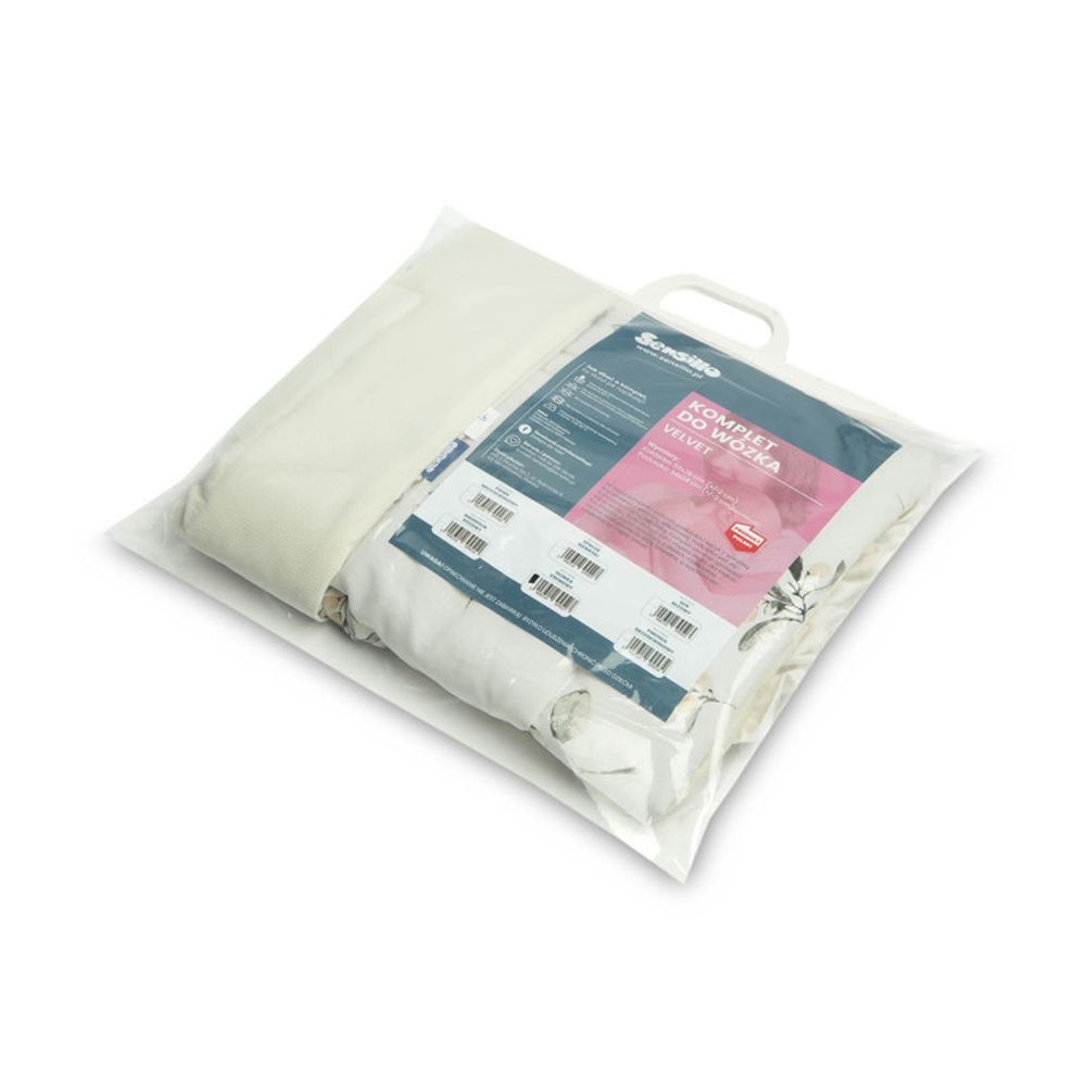 Baršunasta kolica set s volanom olive creamy slika 2