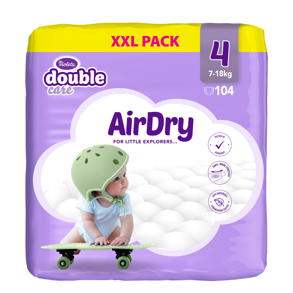 Violeta Double care pelene Air dry giga pakovanje slika 1