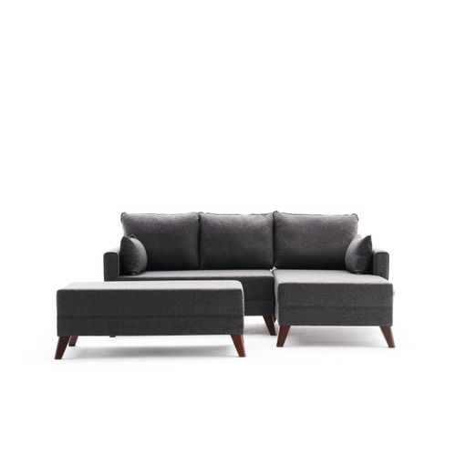 Atelier Del Sofa Kutna garnitura na razvlačenje, Antracit, Bella Mini Corner Sofa Right - Anthracite slika 6