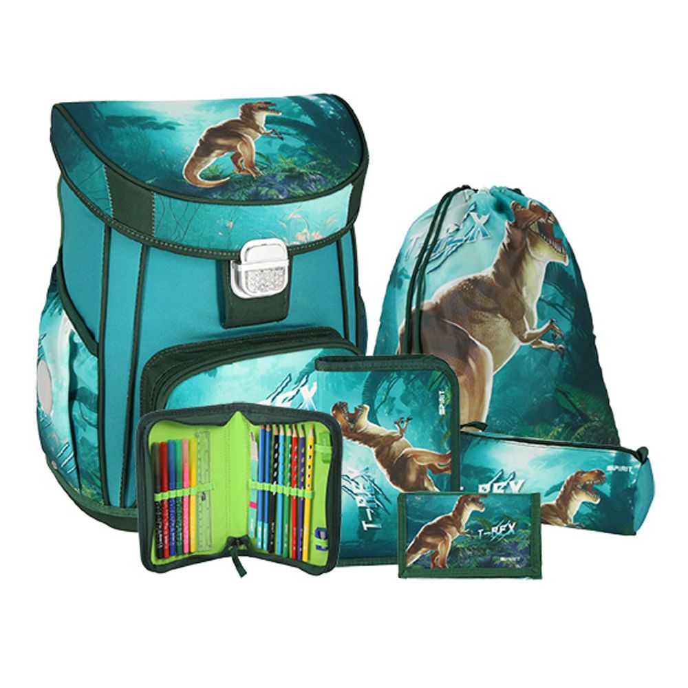 Spirit školski set "T-REX'' VISION  (školska torba + puna pernica + vreća za patike + novčanik) slika 1
