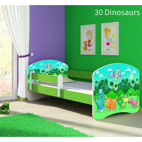 Dječji krevet ACMA s motivom, bočna zelena 180x80 cm 30-dinosaurs slika 1