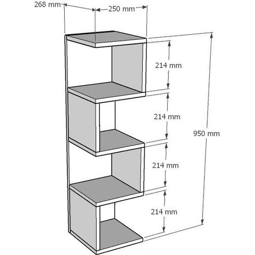 Alin - White White Bookshelf slika 4