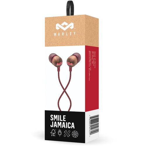 House of Marley Smile Jamaica Red Wired Earbuds slika 4
